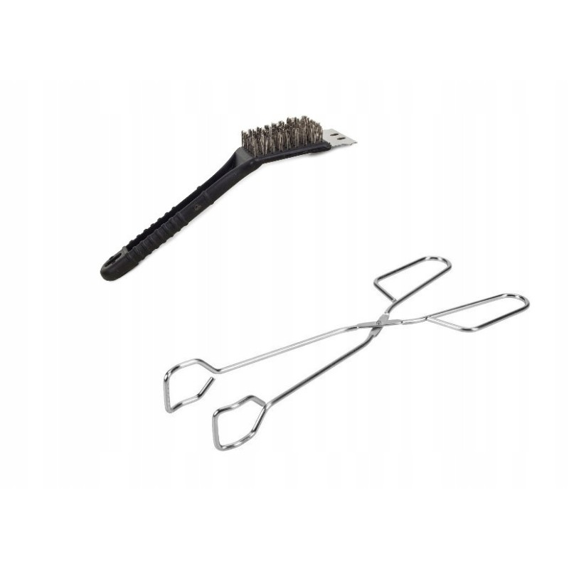 Metalinės žnyplės 30 5 cm grilio sukimosi grilio šepetys išgaubtas