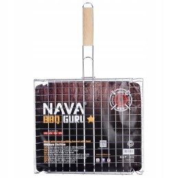 Grilio grotelės mėsai, žuviai, daržovėms kepti, uždaras krepšelis, plieninės grilio grotelės