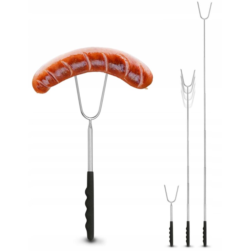 Mega rinkinys iš 4 vnt židinio šakučių grilio šakių