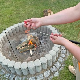 Mega rinkinys iš 4 vnt židinio šakučių grilio šakių