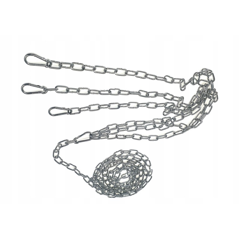 Grilio grandinėlė 410 cm grotelių pakabinimui, cinkuoto trikojo komplektas