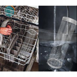 Plieninis daržovių krepšelis kepsniui, grilio padėklas, MPLCO plienas, apvalus, 30x9 cm