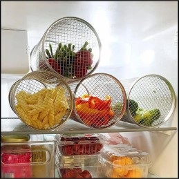 Plieninis daržovių krepšelis kepsniui, grilio padėklas, MPLCO plienas, apvalus, 30x9 cm