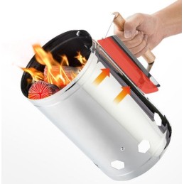 Kaminas grotelių uždegimui, anglies briketai, židinio starteris, viryklė