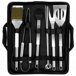 Grilio reikmenų rinkinys su dėklu, 10 vnt