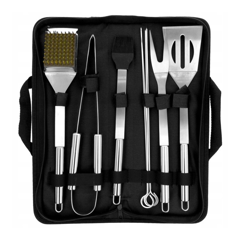Grilio reikmenų rinkinys su dėklu, 10 vnt