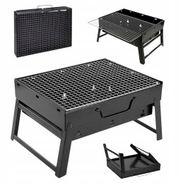 Turistinis grilis sulankstomas sodo nešiojamas lagaminas stovyklavimo anglis