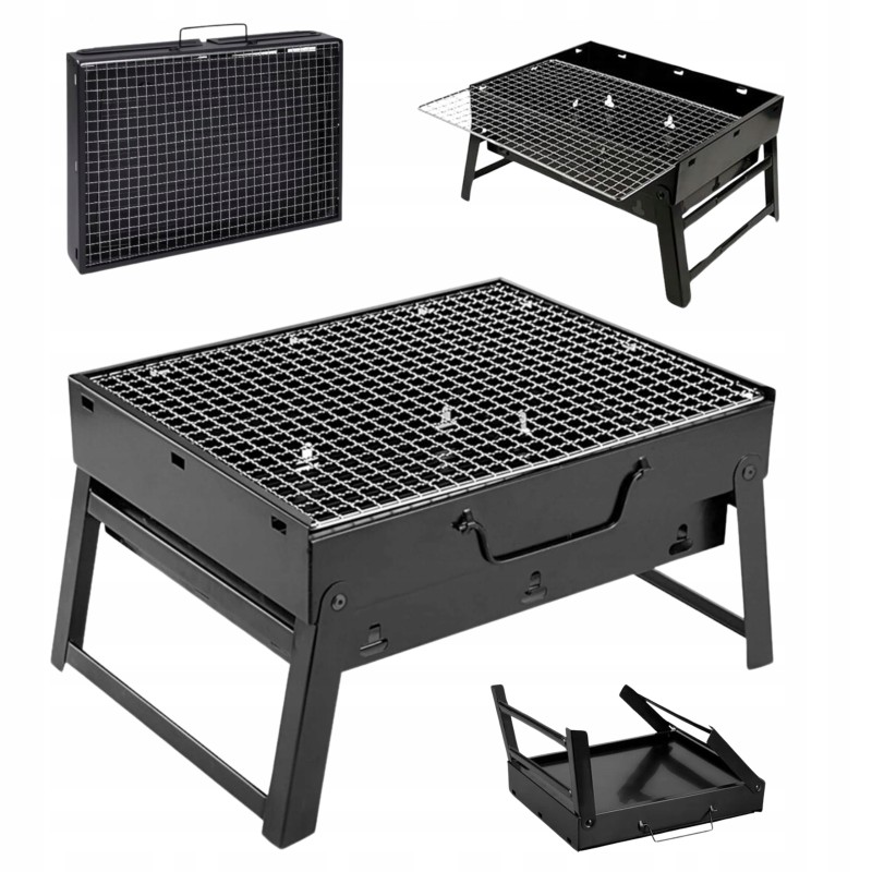 Turistinis grilis sulankstomas sodo nešiojamas lagaminas stovyklavimo anglis