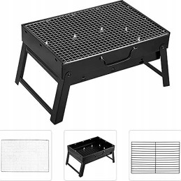 Turistinis grilis sulankstomas sodo nešiojamas lagaminas stovyklavimo anglis