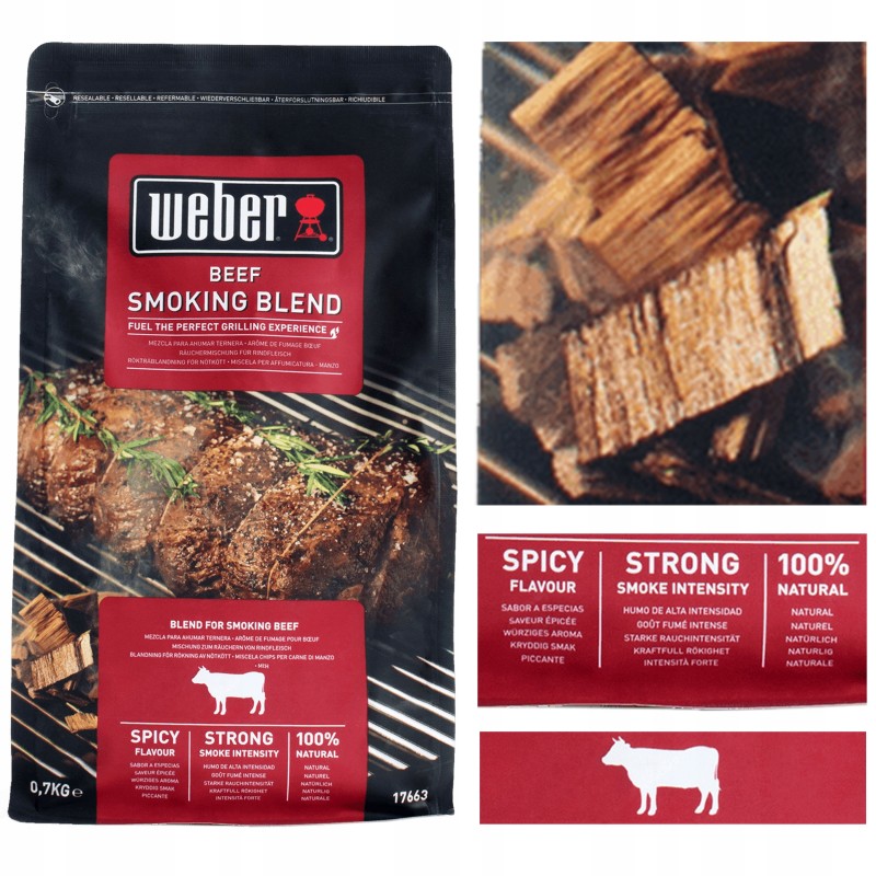 Weber jautienos rūkymo rąstai 700 g