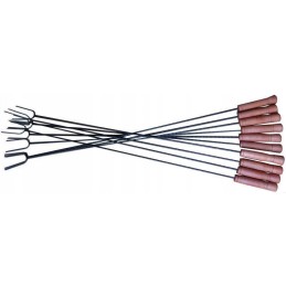 Nerūdijančio plieno ugnies lazdos šakės, 120 cm, 10 vnt