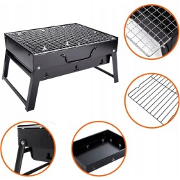 Nešiojama anglis turistinė kepsninė