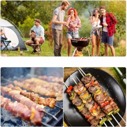 20x metaliniai iešmeliai grilio iešmams 28cm + kukurūzų iešmeliai