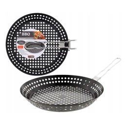 Grilio keptuvė laužui, 30 cm plieninės grilio grotelės