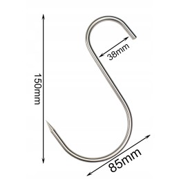S 515 rūkymo kablys 15 cm fi 5 skirtas rūkymui labai stiprus aštrus prabangus nerūdijantis plienas