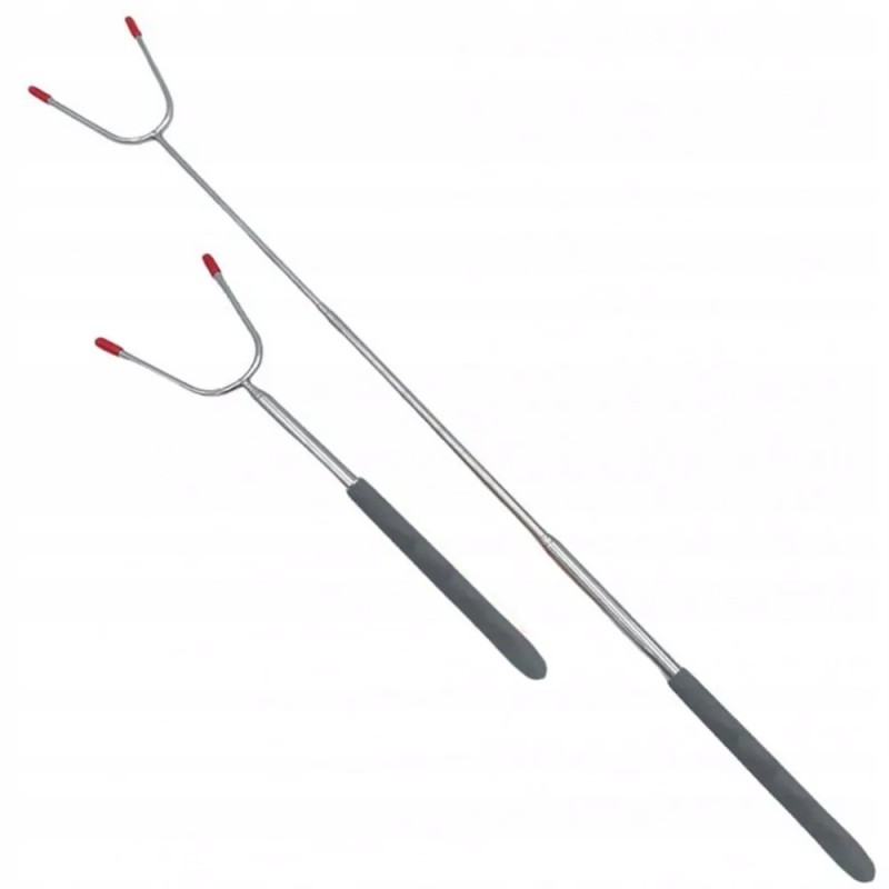 Ištraukiama kepsninė 115 cm, teleskopinės šakutės kepimui ant ugnies