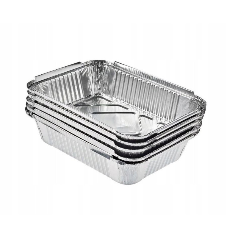 Aliuminio grilio padėklai, pakuotėje 5, 26x33cm