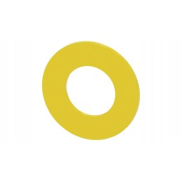 Geltona pagrindo etiketė, sk. išorinis 45 mm vidinis 225 mm storio 2mm be užrašo