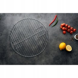 Grilio grotelės 41 5 cm apvalios su rankenomis