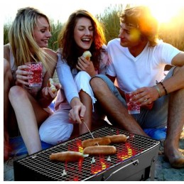 Turistinė anglių kepsninė su sulankstomu lagaminu