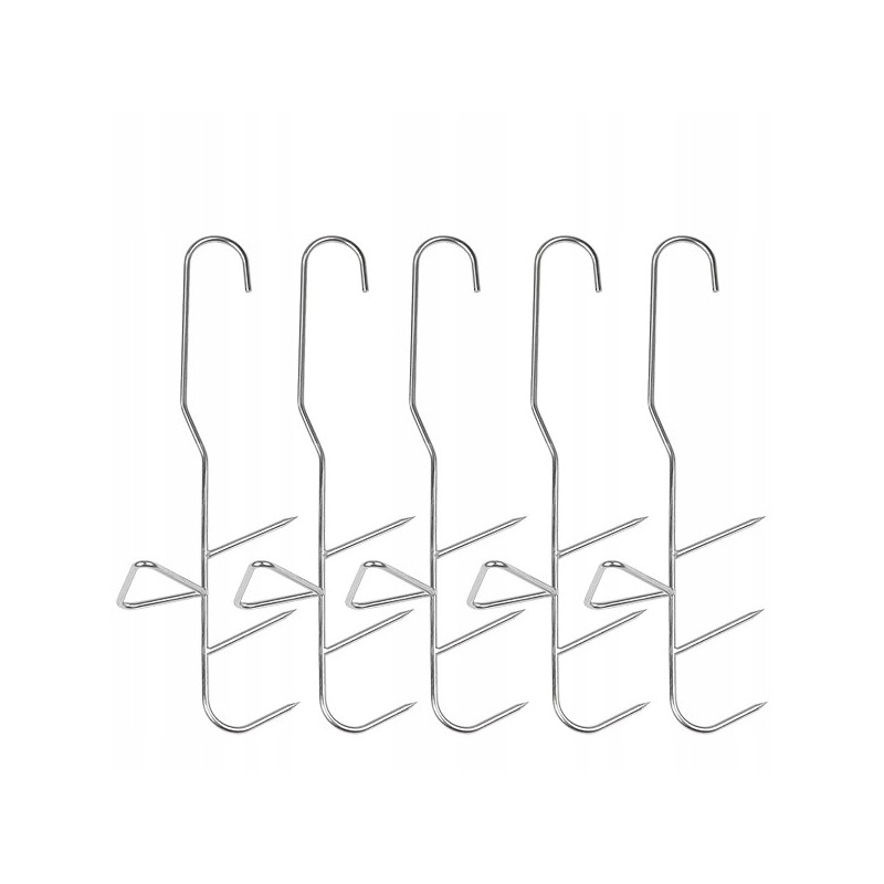 Trivietis žuvies rūkymo kabliukas, 25 mm, 3 mm, 5 vnt