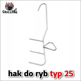 Trivietis žuvies rūkymo kabliukas, 25 mm, 3 mm, 5 vnt