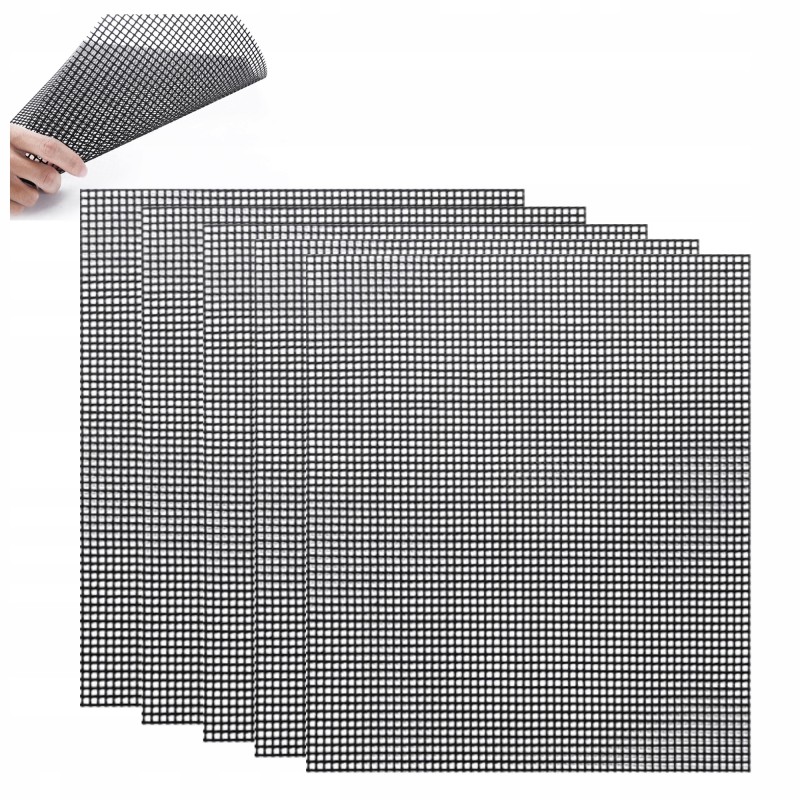 5x Tefloninio tinklelio kilimėlis, skirtas kepti ant grotelių orkaitėje 30x40