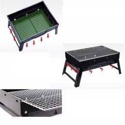 Turistinis „Charcoal Garden Grill“ nešiojamas sulankstomas stovyklavimo lagaminas ⭐⭐⭐⭐⭐