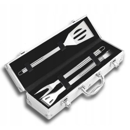 3 vienetų kepsninių indų rinkinys praktiškame lagamine, puikiai tiks kaip dovana arba naudojimui namuose.