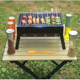 Turistinis grilis sulankstomas nešiojamas lagaminas mažas anglių sodas