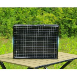 Turistinis grilis sulankstomas nešiojamas lagaminas mažas anglių sodas