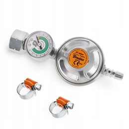 Propano dujų reguliatoriaus rinkinys + 2 x žarnos spaustukai 37 mbar - bfg propano dujų reguliatorius 37 mbar butanas, 1,5 kg/h 