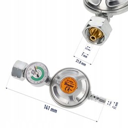 Propano dujų reguliatoriaus rinkinys + 2 x žarnos spaustukai 37 mbar - bfg propano dujų reguliatorius 37 mbar butanas, 1,5 kg/h 