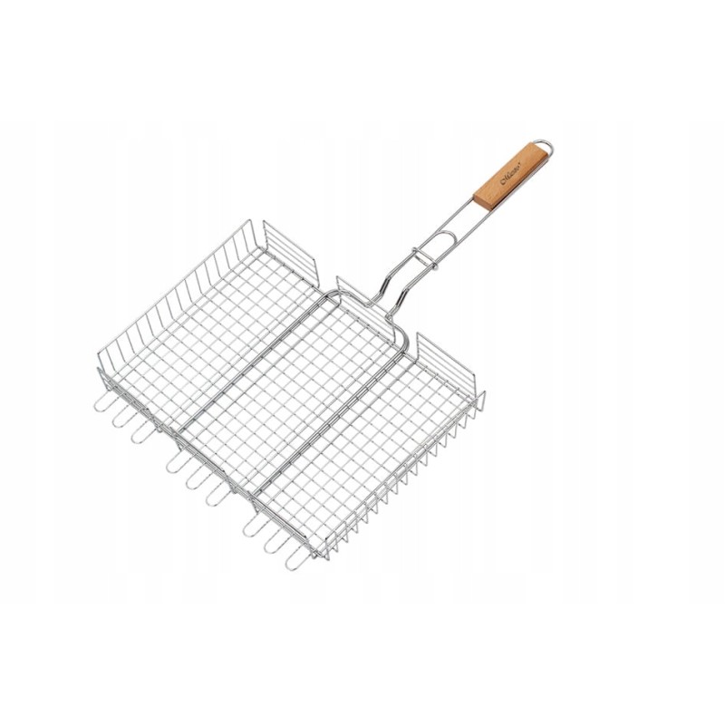 Sidabrinės kepsninės grotelės 40x30, grilio grotelės mėsai, žuviai, daržovėms kepti