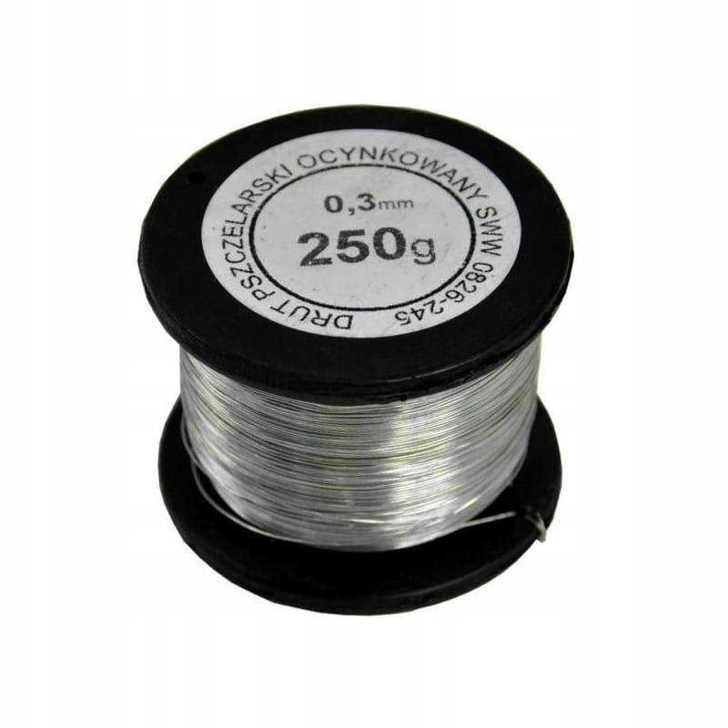 Bitininkystė viela 0,25 kg 0,3 mm cinkuota