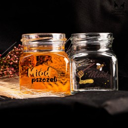 120 ml stiklinis indas su 53 mm dangteliu ir spauda