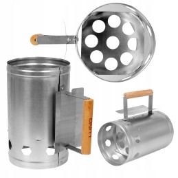 Plieninis kaminas anglims apšviesti