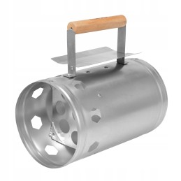 Plieninis kaminas anglims apšviesti