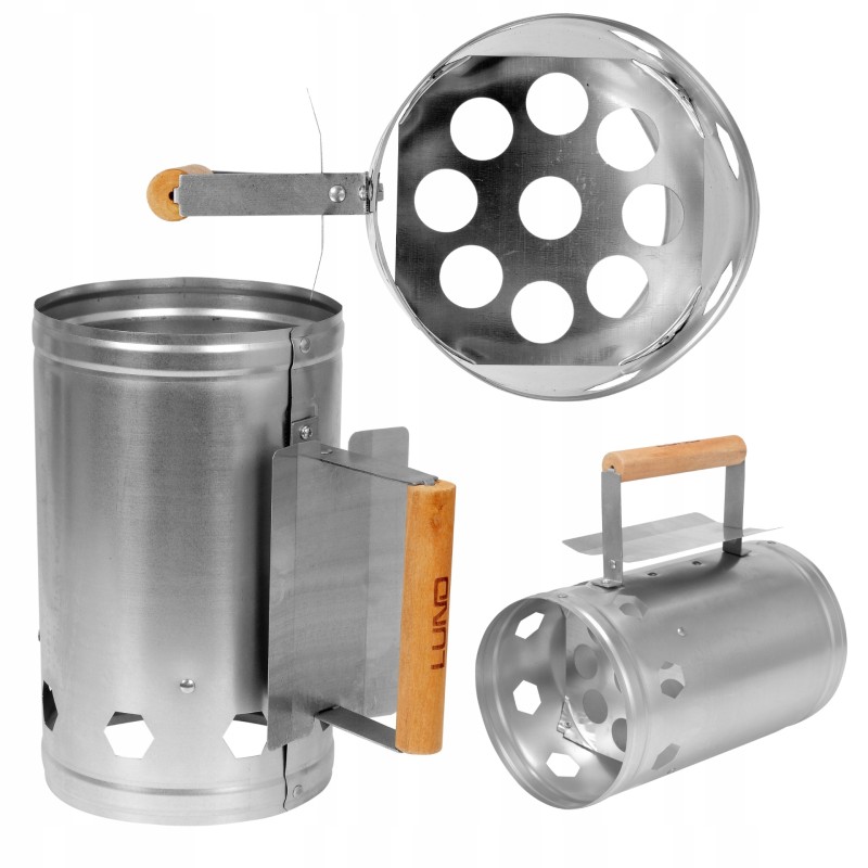 Plieninis kaminas anglims apšviesti