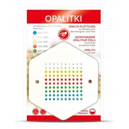 Opalitai mamytėms žymėti, 5 spalvos, po 20 numerių