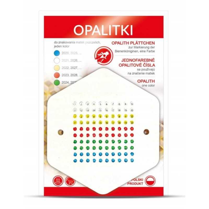 Opalitai mamytėms žymėti, 5 spalvos, po 20 numerių
