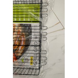 Juodos nepridegančios grilio grotelės, 40x30, grotelės mėsai, žuviai ir daržovėms kepti ant grotelių