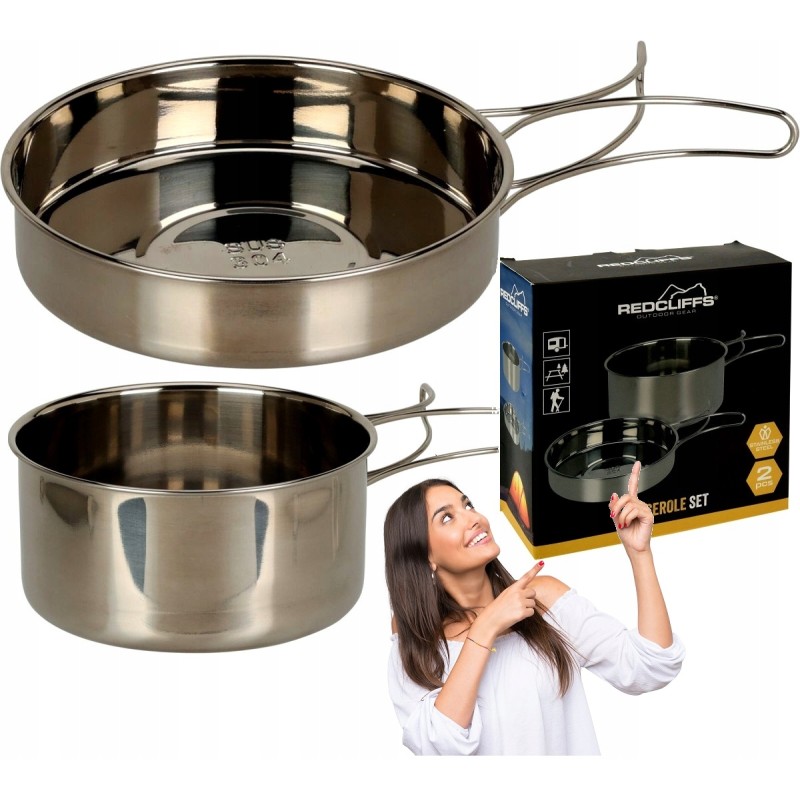 ⚡Valgyklos turistiniai dubenys 2 vnt. Redcliffs nerūdijantis plienas⚡