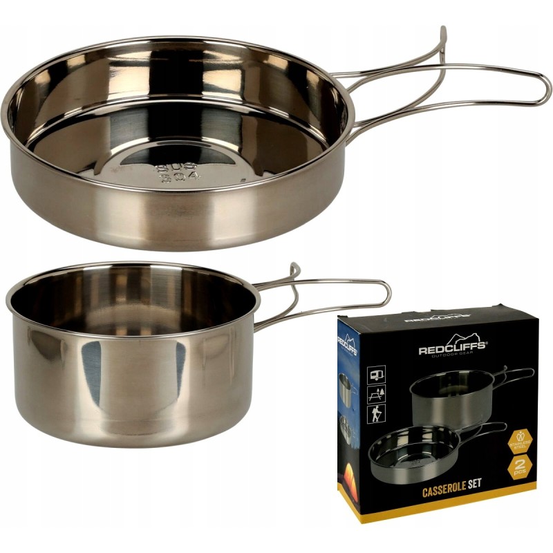 ⚡Valgyklos turistiniai dubenys 2 vnt. Redcliffs nerūdijantis plienas⚡