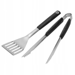 Grilio reikmenys, stalo įrankiai, 2 vnt., žnyplės, mentelė, įrankiai