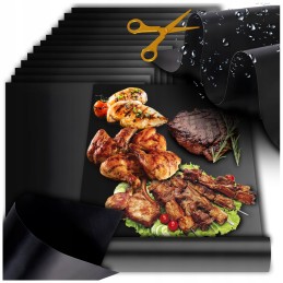 Tefloninis kilimėlis, bbq padas griliui, kepimui, daugkartinis padėklas, 12 vnt