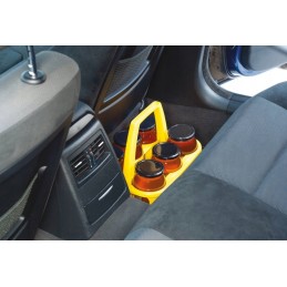 stiklainio laikiklis - 6 medaus indeliams - geltonas