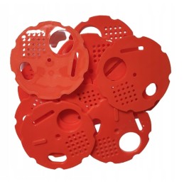 Apskritimas, žiedai vestuvių gatvėms, 10 vnt. raudona - ø80mm