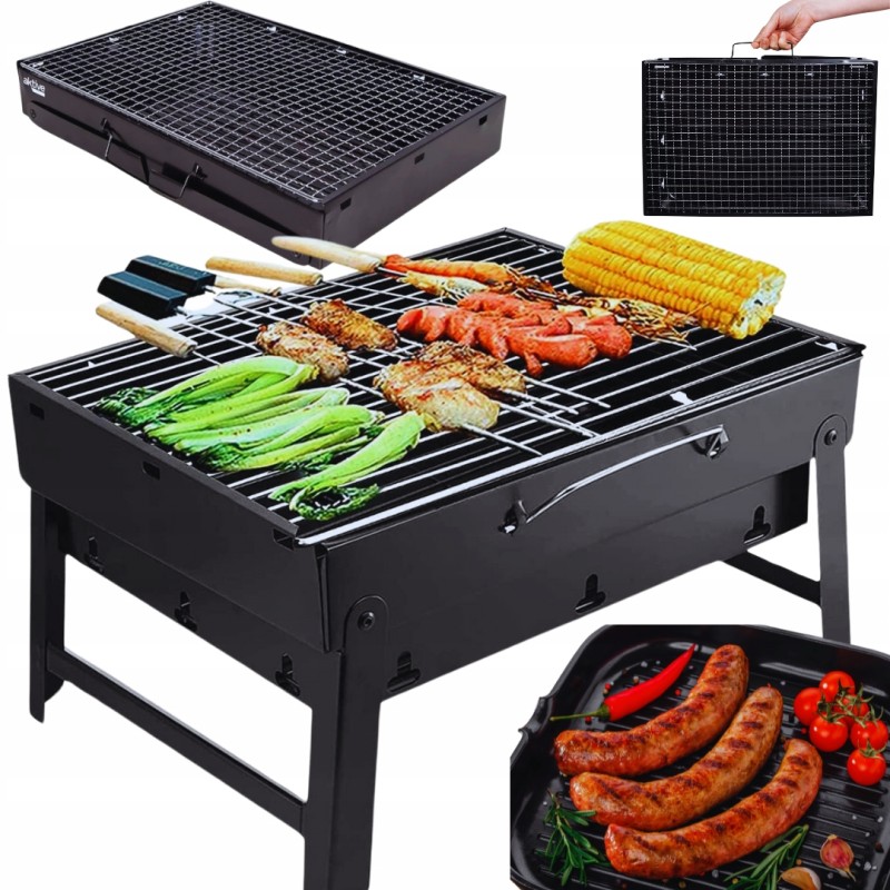 Turistinis grilis nešiojamas sulankstomas kempingas lagaminas 43 x 29 cm