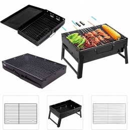 Turistinis grilis nešiojamas sulankstomas kempingas lagaminas 43 x 29 cm